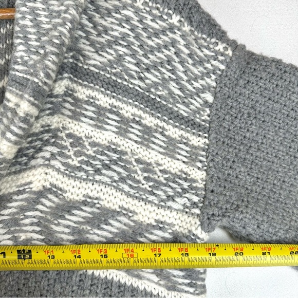 Lucky Brand Fair Isle Open Front Long Sweater Cardigan - Picture 6 of 7